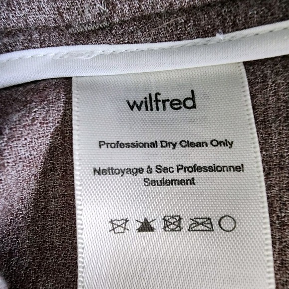 WILFRED ARITZIA Wool Blend Skirt Womens 0 Pockets Belt 27" Waist Taupe Mushroom - Picture 11 of 16